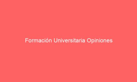 Formación Universitaria Opiniones